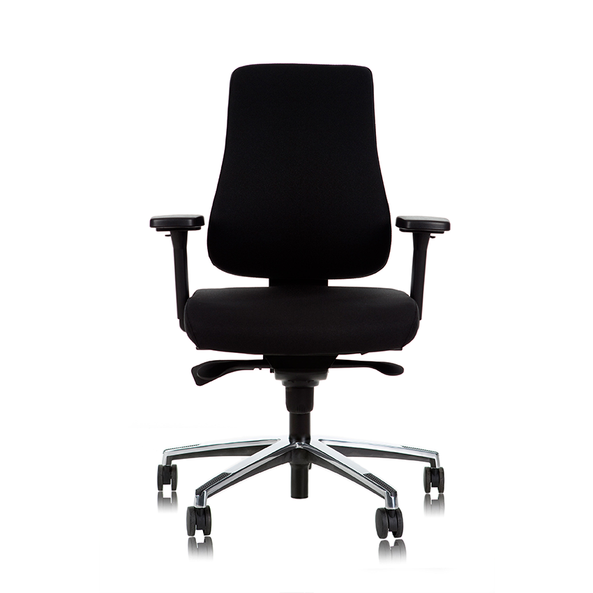 wize_office_react_npr 1813 bureaustoel_zwart_gepolijst