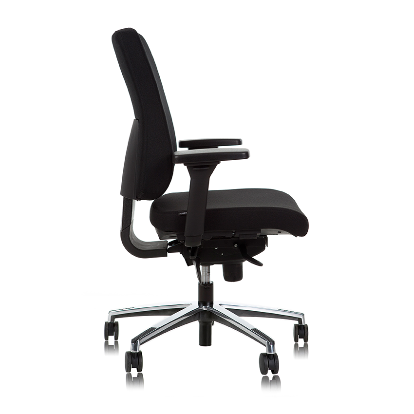 wize_office_react_npr 1813 bureaustoel_zwart_gepolijst