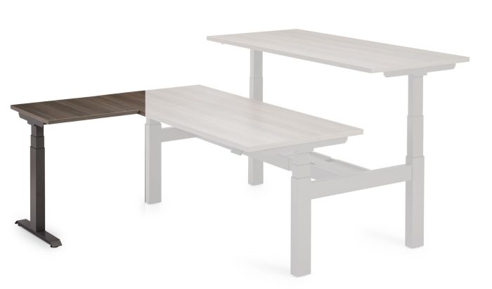 Atrio Nova Fluxx hoek aanbouw add on zit-sta bureau