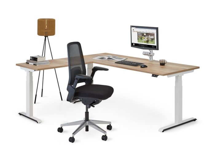 Atrio Nova Fluxx zit-sta bureau hoekopstelling