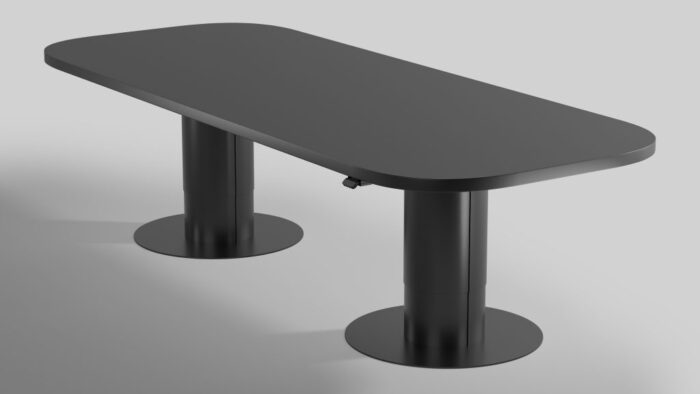 Nordic Office Stream Duo Round Column sta vergadertafel
