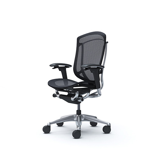 Okamura Contessa 2 polished black bureaustoel (2)